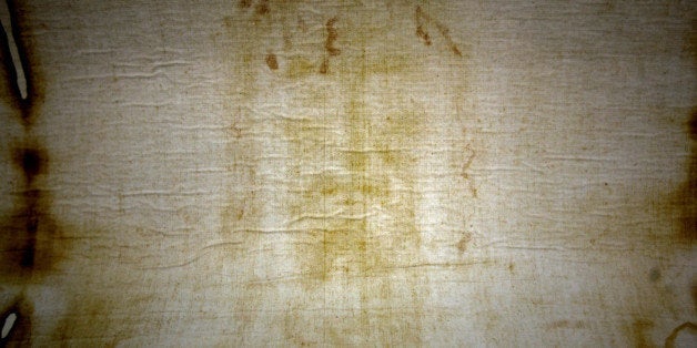 An exact copy of the Shroud of Turin, the linen cloth that wrapped the body of Jesus Christ, is displayed at the chapel of the Cahtholic Armenian patriarchï¿½s residence in an east Beirut neighbourhood on September 30, 2010. The Shroud arrived in Beirut by the will of Nerses Bedros, the Armenian Catholic patriarch who after a pilgrimage to Turin last May decided to display permanently the replica at the Saint Elias Cathedral. AFP PHOTO/JOSEPH EID (Photo credit should read JOSEPH EID/AFP/Getty Images)