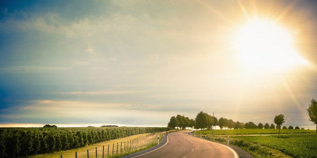 Germany, Saxony, Road through farm land