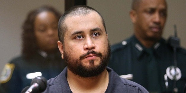 FILE - In this Tuesday, Nov. 19, 2013, file photo, George Zimmerman, acquitted in the high-profile killing of unarmed black teenager Trayvon Martin, listens in court, in Sanford, Fla., during his hearing on charges including aggravated assault stemming from a fight with his girlfriend. Zimmerman is asking a judge to change the terms of his bond so he can have contact with his girlfriend. Zimmerman on Monday, Dec. 9, 2013, filed an affidavit from his girlfriend that says she doesnât want him charged with aggravated assault, battery and criminal mischief. (AP Photo/Orlando Sentinel, Joe Burbank, Pool, File)