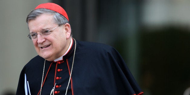 VATICAN CITY, VATICAN - OCTOBER 07: Former archbishop of St. Louis cardinal Raymond Burke leaves the Synod Hall at the end of a session of the Synod on the themes of family on October 7, 2014 in Vatican City, Vatican. In his 'Report prior to discussion' presented Tuesday morning to Synod Fathers and Fraternal delegates, the relator general Cardinal Peter Erdo, pointed to the 'privatization of love' as the greatest challenge to the family. (Photo by Franco Origlia/Getty Images)