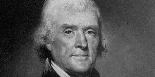 Third U.S. President Thomas Jefferson is seen in this undated portrait. The original portrait by Rembrandt Peale hangs in th