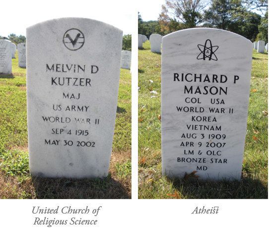This is what the tombstone looks like for atheist US veterans when