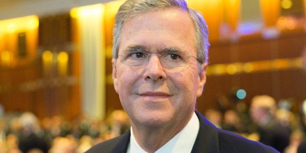 BERLIN, GERMANY - JUNE 09: Former Florida Governor and possible Republican presidential candidate Jeb Bush attends the CDU Economics Conference of the Economic Council on June 09, 2015 in Berlin, Germany. The Economic Council (Wirtschaftsrat der CDU e.V.) is a German business association representing the interests of more than 11,000 small and medium sized firms, as well as larger multinational companies. (Photo by Axel Schmidt/Getty Images)