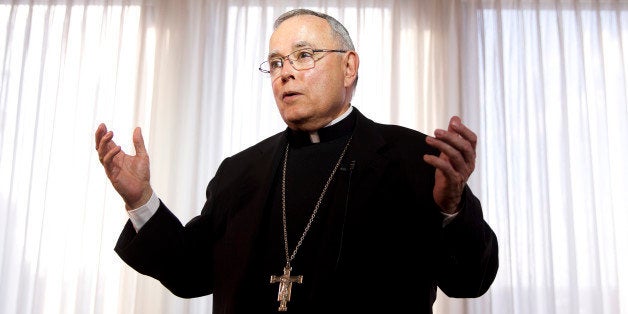 Philadelphia Archbishop Charles Chaput speaks during a news conference Monday, Nov. 24, 2014, in Philadelphia. Roman Catholic leaders in Philadelphia are predicting as many as 2 million people could turn out to see Pope Francis during his first U.S. visit as pontiff in Sept. 2015. (AP Photo/Matt Rourke)