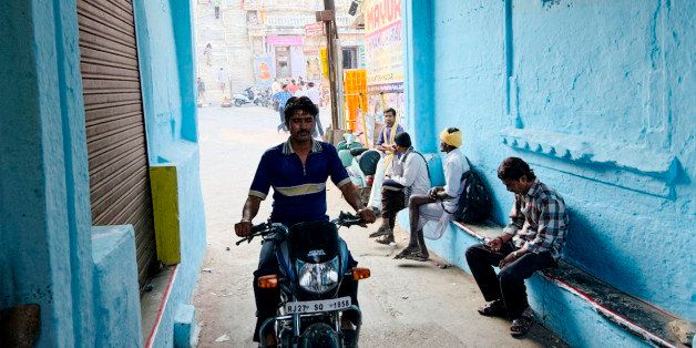 Motorbikes and narrow alleys, a must at every city in India, Udaipur is no exception.