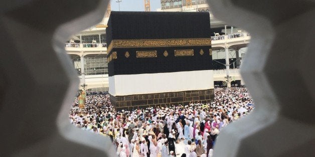 Muslim pilgrims walk around the Kaaba at the Grand Mosque on September 14, 2015 in Saudi Arabia's holy Muslim city of Mecca. The hajj, a pillar of the Muslim religion, drew last year about two million faithful and is expected to start on September 21. AFP PHOTO / STR (Photo credit should read -/AFP/Getty Images)