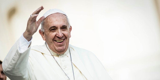 VATICAN CITY, VATICAN - 2015/09/09: Pope Francis greets the faithful devotees as he attends Weekly General Audience in St. Peter's Square in Vatican City. (Photo by Giuseppe Ciccia/Pacific Press/LightRocket via Getty Images)