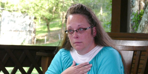 ABC NEWS - 9/21/15 - Paula Faris speaks to Kim Davis, the Kentucky court clerk who went to jail because she refused to issue gay marriage licenses. The exclusive interview will air on all ABC News programs and platforms. (Photo by Ida Mae Astute/ABC via Getty Images) KIM DAVIS