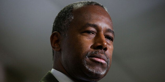 LAKEWOOD, CO - OCTOBER 29: Republican presidential candidate Ben Carson speaks during a news conference before a campaign event at Colorado Christian University on October 29, 2015 in Lakewood, Colorado. Ben Carson was back on the campaign trail a day after the third republican debate held at the University of Colorado Boulder. (Photo by Justin Sullivan/Getty Images)