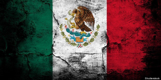 grunge flag of mexico