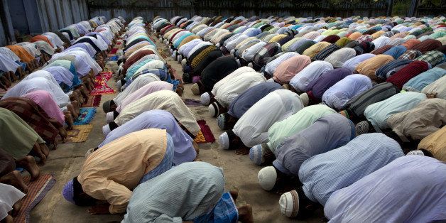 Muslims Offer prayer at Small idgah,Rural Bengal