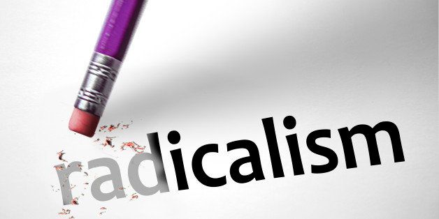 Eraser deleting the word Radicalism