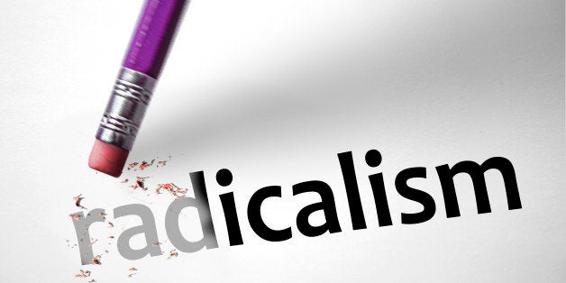 Eraser deleting the word Radicalism