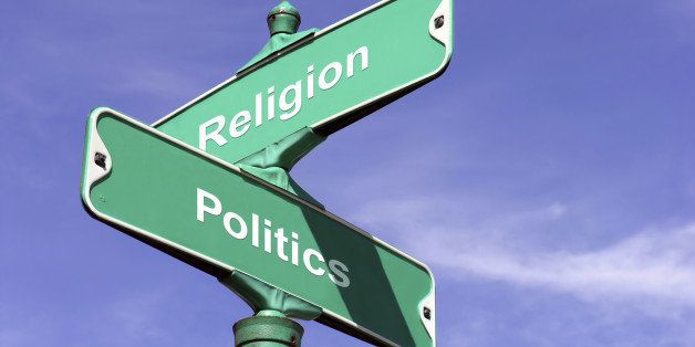 Concept of where Religion and Politics intersect.