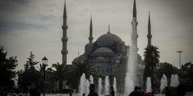 A view of the Blue Mosque in Istanbul, Turkey