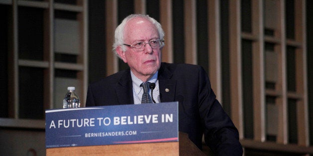 FLINT, MI - FEBRUARY 25: Democratic Presidential Candidate Sen. Bernie Sanders (D-VT) speaks at a community forum on the wate