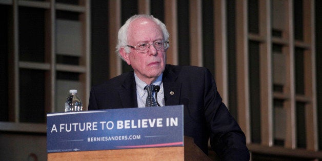 FLINT, MI - FEBRUARY 25: Democratic Presidential Candidate Sen. Bernie Sanders (D-VT) speaks at a community forum on the water crisis in Flint at Woodside Church February 25, 2016 in Flint, Michigan. The next Democratic primary is February 27 in South Carolina. (Photo by Bill Pugliano/Getty Images)