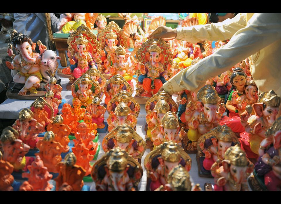 A Vendor Sells Ganesh Murtis