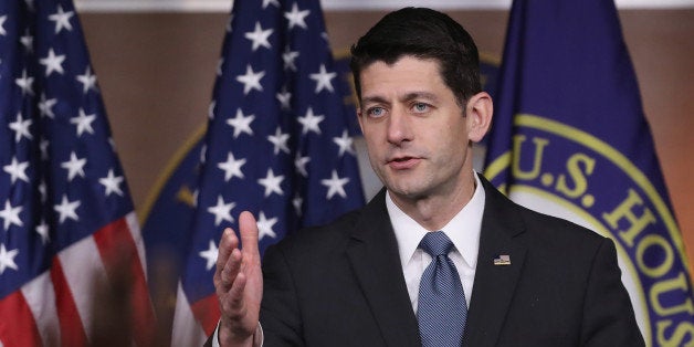 WASHINGTON, DC - MAY 19: House Speaker Paul Ryan (R-WI), speaks to the media during his weekly news conference at the US Capitol, May 19, 2016 in Washington, DC. Ryan (R-WI) vowed to fight a final rule that will change overtime protection so that it covers millions more Americans. (Photo by Mark Wilson/Getty Images)