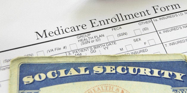 Social Security card and Medicare enrollment form