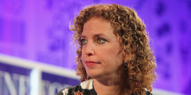 WASHINGTON, DC - OCTOBER 16: Debbie Wasserman Schultz speaks onstage at the FORTUNE Most Powerful Women Summit on October 16, 2013 in Washington, DC. (Photo by Paul Morigi/Getty Images for FORTUNE)