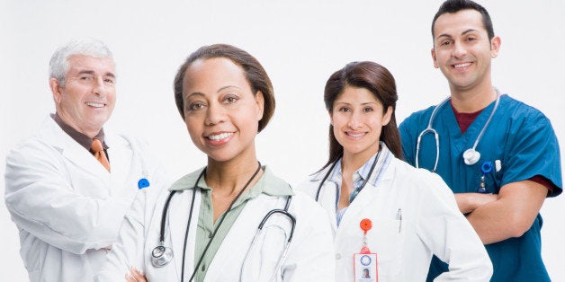 Portrait of smiling doctors