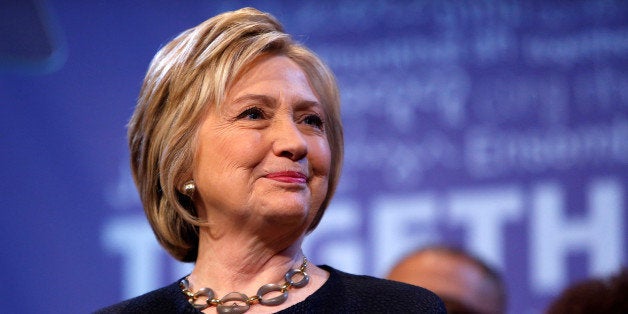 U.S. Democratic presidential candidate Hillary Clinton waits as she is introduced during the United Food & Commercial Workers convention in Las Vegas, Nevada, U.S. May 26, 2016. REUTERS/Steve Marcus