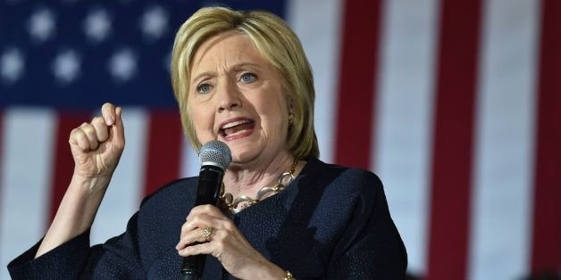 Democratic presidential candidate Hillary Clinton speaks at a rally in San Francisco, California on May 26, 2016. / AFP / JOSH EDELSON (Photo credit should read JOSH EDELSON/AFP/Getty Images)