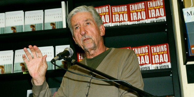 LOS ANGELES - JUNE 24: Author Tom Hayden speaks before signing copies of his book, 'Ending The War in Iraq' at Book Soup June 24, 2007 in Los Angeles, California. (Photo by Michael Buckner/Getty Images)