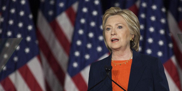 Hillary Clinton, former Secretary of State and 2016 Democratic presidential candidate, delivers a national security speech at Balboa Park in San Diego, California, U.S., on Thursday, June 2, 2016. Clinton, the Democratic presidential front-runner, is arguing that Donald Trump is 'fundamentally unfit' to be president and detailing what she sees as the dangers of the presumptive Republican nominee's approach to national security. Photographer: Troy Harvey/Bloomberg via Getty Images