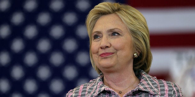 SACRAMENTO, CA - JUNE 05: Democratic presidential candidate, former Secretary of State Hillary Clinton looks on during a cam