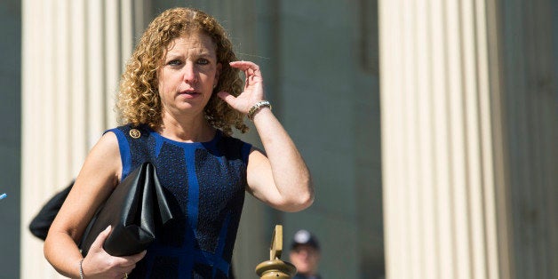 U.S. Representative Debbie Wasserman Schultz (D-FL) and Chair of the Democratic National Committee leaves the U.S. Capitol after a vote in Washington October 23, 2015. REUTERS/Joshua Roberts