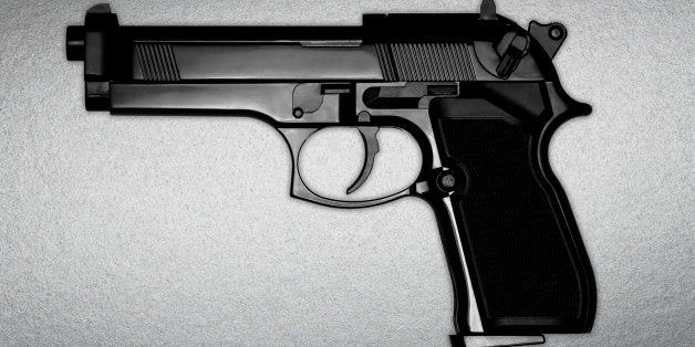 A black gun