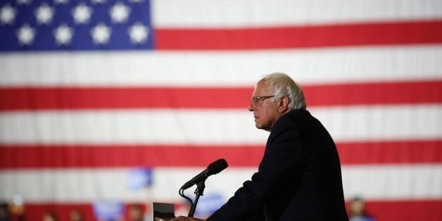 Democratic presidential candidate Sen. Bernie Sanders speaks at Barker Hangar on June 7, 2016 in Santa Monica, California.Sanders refused to concede defeat to Hillary Clinton late on June 7, vowing to 'continue the fight' for the Democratic nomination despite his rival declaring herself the party's flagbearer for the US presidential race. / AFP / JONATHAN ALCORN (Photo credit should read JONATHAN ALCORN/AFP/Getty Images)