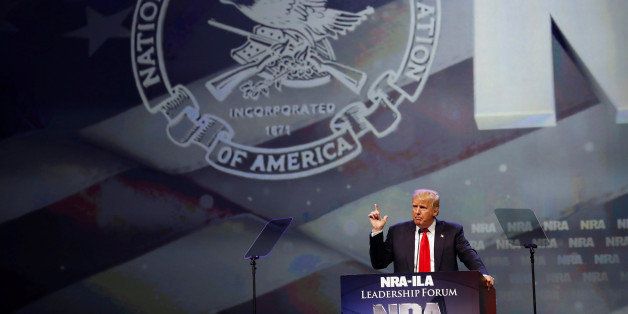 U.S. Republican presidential candidate Donald Trump attends the National Rifle Association's NRA-ILA Leadership Forum during their annual meeting in Louisville, Kentucky, U.S., May 20, 2016. REUTERS/Aaron P. Bernstein
