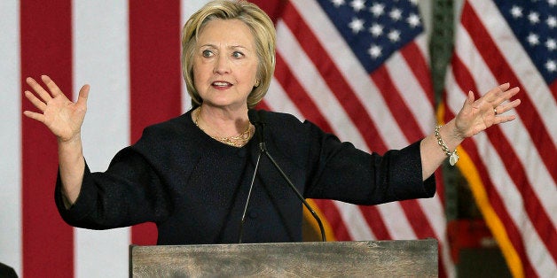 Democratic presidential candidate Hillary Clinton speaks at the Cleveland Industrial Innovation Center, Monday, June 13, 2016