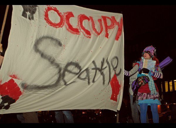 Occupy Seattle Halloween march
