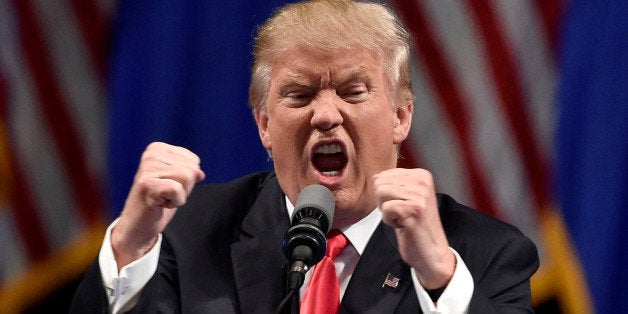Republican U.S. presidential candidate Donald Trump speaks during a campaign rally at the Treasure Island Hotel & Casino in L