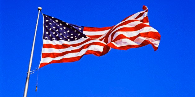 The flag of the United States of America.