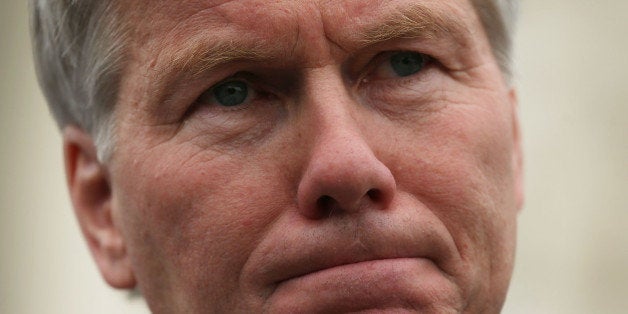 WASHINGTON, DC - APRIL 27: Former Virginia Governor Robert McDonnell speaks to members of the media in front of the U.S. Supreme Court April 27, 2016 in Washington, DC. The Supreme Court heard the corruption appeal from McDonnell, who and his wife were convicted of accepting more than $175,000 of gifts and favors from businessman Jonnie Williams, who wanted their help to promote his dietary supplement product called Anatabloc. (Photo by Alex Wong/Getty Images)