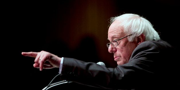 Democratic presidential candidate Sen. Bernie Sanders, I-Vt., delivers his "Where We Go From Here" speech, Friday, June 24, 2016, in Albany, N.Y. (AP Photo/Mike Groll)