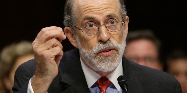 WASHINGTON, DC - JULY 24: Frank Gaffney, founder and president of the Center for Security Policy, testifies during a hearing of the Senate Judiciary Committee July 24, 2013 in Washington, DC. The committee heard testimony from the panelists on 'Closing Guantanamo: The National Security, Fiscal, and Human Rights Implications.' (Photo by Win McNamee/Getty Images)