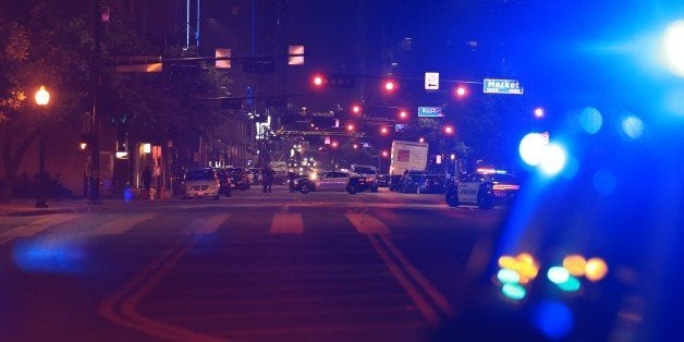 DALLAS, TX - JULY 8 : Security measures are taken in the shooting site in Dallas on Friday, July 8, 2016. (Photo by Bilgin S