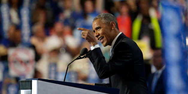 President Barack Obama speaks at the Democratic National Convention in Philadelphia, Pennsylvania, U.S. July 27, 2016. REUTER