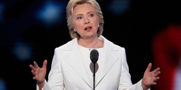 Democratic presidential nominee Hillary Clinton speaks during the final day of the Democratic National Convention in Philadelphia , Thursday, July 28, 2016. (AP Photo/J. Scott Applewhite)