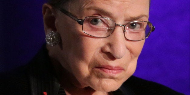 WASHINGTON, DC - APRIL 17: Supreme Court Justice Ruth Bader Ginsburg waits for the beginning of the taping of 'The Kalb Report' April 17, 2014 at the National Press Club in Washington, DC. The Kalb Report is a discussion of media ethics and responsibility at the National Press Club held each month. (Photo by Alex Wong/Getty Images)