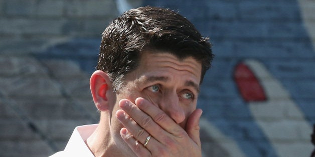 WASHINGTON, DC - JUNE 07: U.S. Speaker of the House Paul Ryan (R-WI), speaks during a visit with residents at the Graceview Apartments, June 7, 2016 in Washington, DC. Speaker Ryan spoke about his A Better Way agenda, as well as addressing his stance on presumptive GOP presidential nominee Donald Trump. (Photo by Mark Wilson/Getty Images)