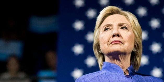 CINCINNATI, OH - Democratic Presumptive Nominee for President former Secretary of State Hillary Clinton, along with Senator Sherrod Brown (D-OH), speak to campaign volunteers at a 'get out the vote' event at University of Cincinnati in Cincinnati, Ohio on Monday, July 18, 2016. (Photo by Melina Mara/The Washington Post via Getty Images)