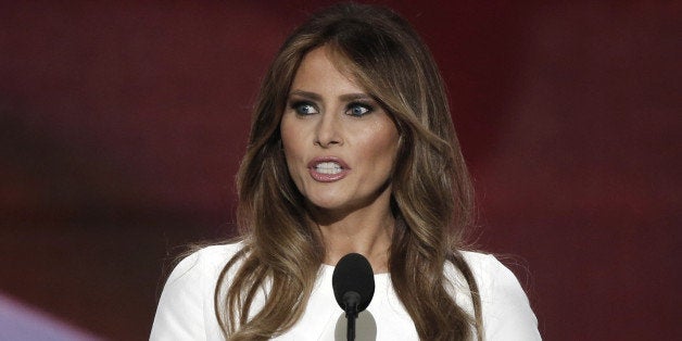 Melania Trump, wife of Republican U.S. presidential candidate Donald Trump, speaks at the Republican National Convention in C