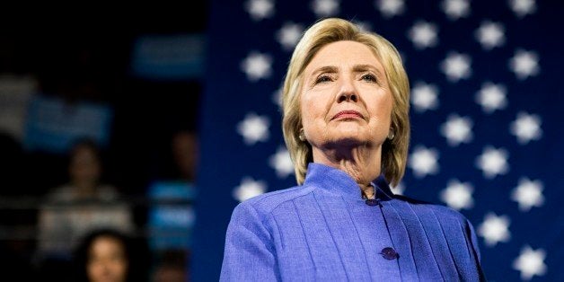 CINCINNATI, OH - Democratic Presumptive Nominee for President former Secretary of State Hillary Clinton, along with Senator Sherrod Brown (D-OH), speak to campaign volunteers at a 'get out the vote' event at University of Cincinnati in Cincinnati, Ohio on Monday, July 18, 2016. (Photo by Melina Mara/The Washington Post via Getty Images)